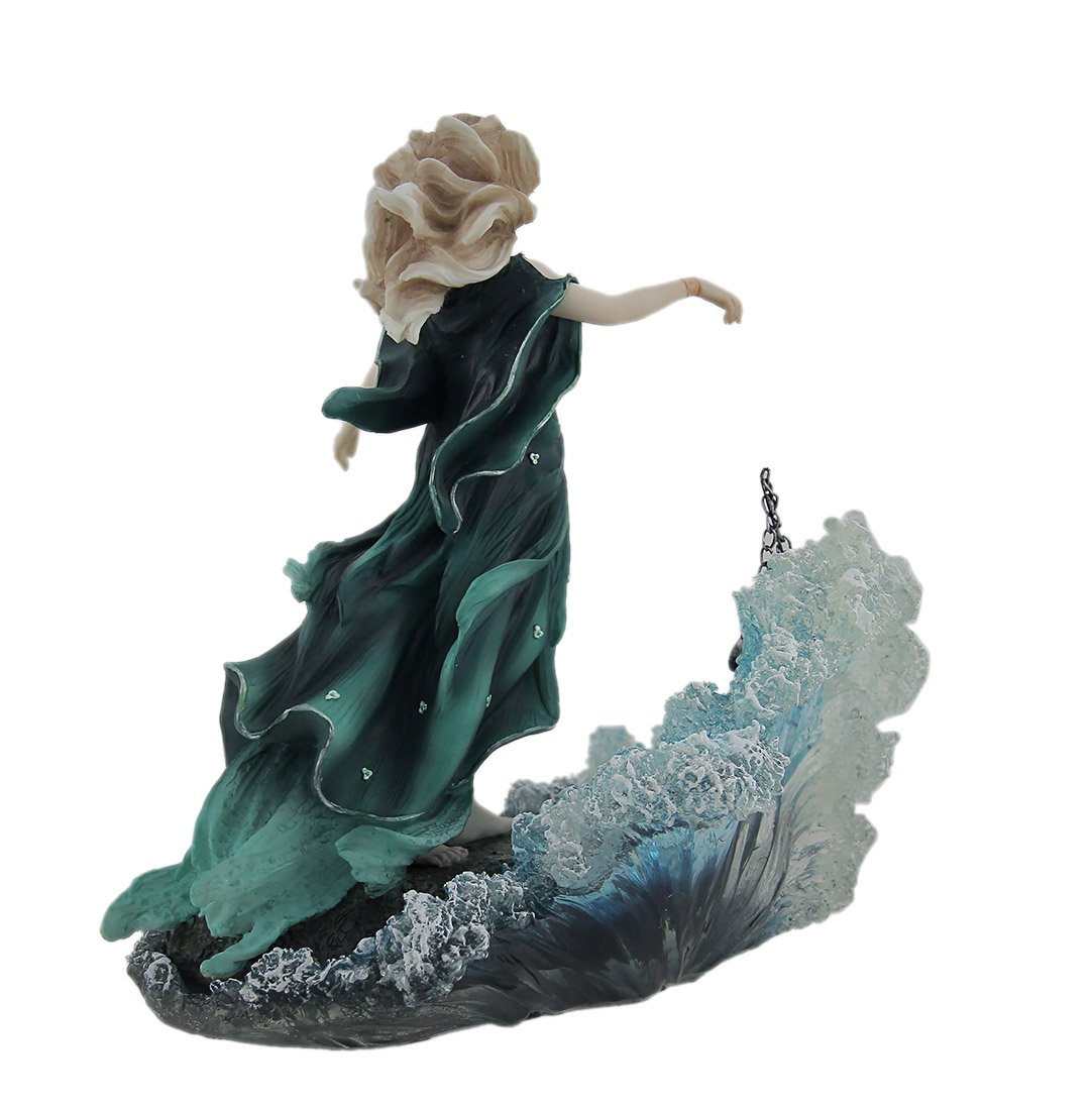Veronese Design Rebellious Woman in Green Statue - Melanie Delon Dechainee Sculpture | Gothic Home Decor, Fantasy Collectible, Office Desk Art