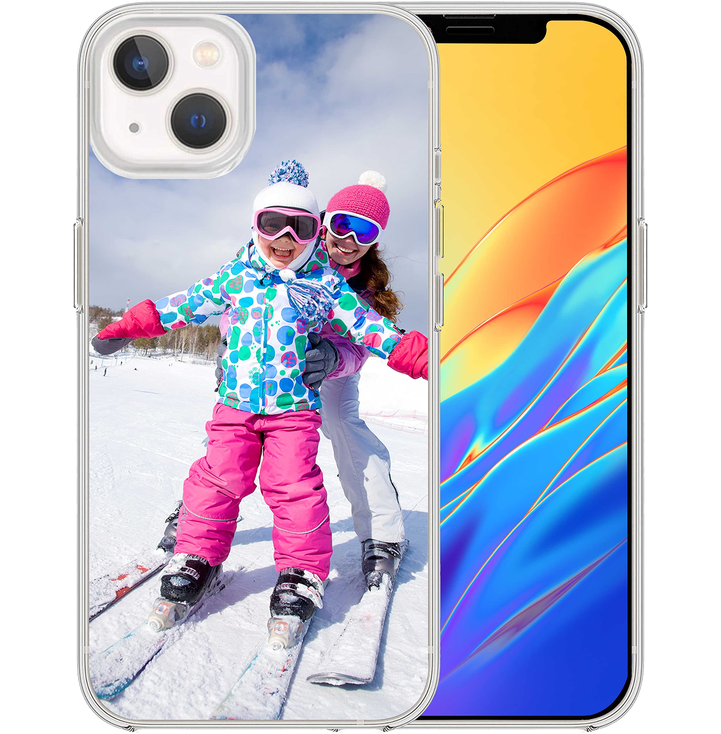 Custom Photo Phone Case for Samsung Galaxy S23/S22/S21/S20 & iPhone 14/13/12/11 - Personalized Floral Design Case with Your Picture - Perfect Gift for Birthday, Anniversary & Special Occasions
