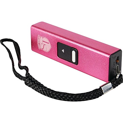 Mini Keychain LED Slider Stun Gun - 10 Million Volts Pink Self Defense Tool for Women - Personal Safety Device for Night Walking, Jogging & Emergency Protection