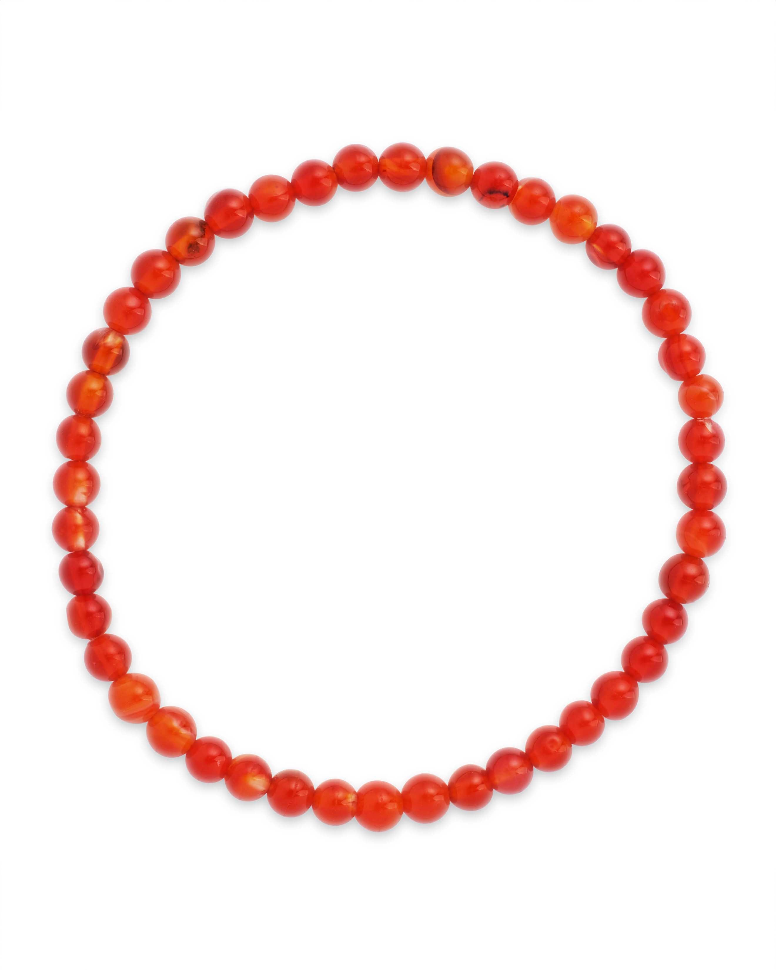 Red Agate Beaded Stretch Bracelet - Handmade Gemstone Jewelry for Women | Perfect for Yoga, Meditation & Boho Fashion