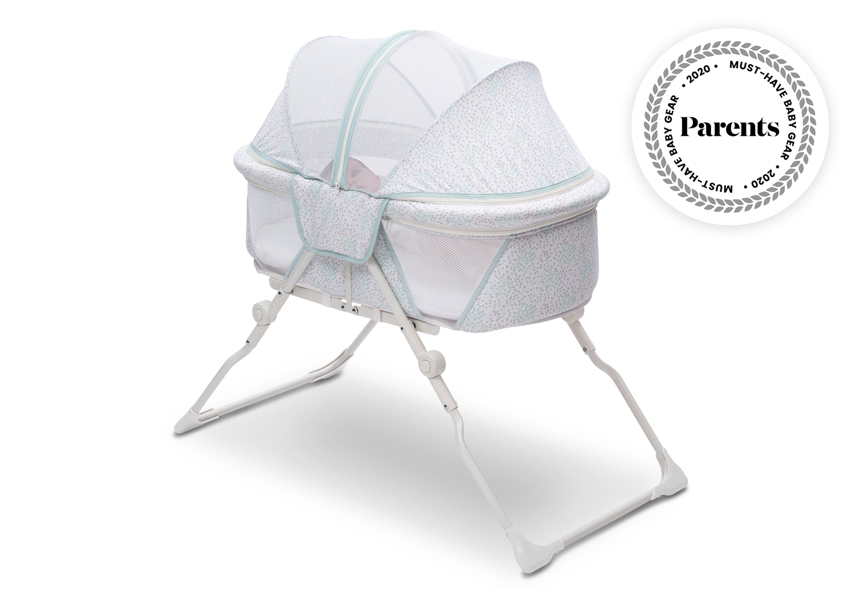 EZ Fold Ultra Compact Travel Bassinet - Portable Baby Crib for Newborns & Infants | Lightweight & Easy Setup | Perfect for Travel, Camping & Home Use