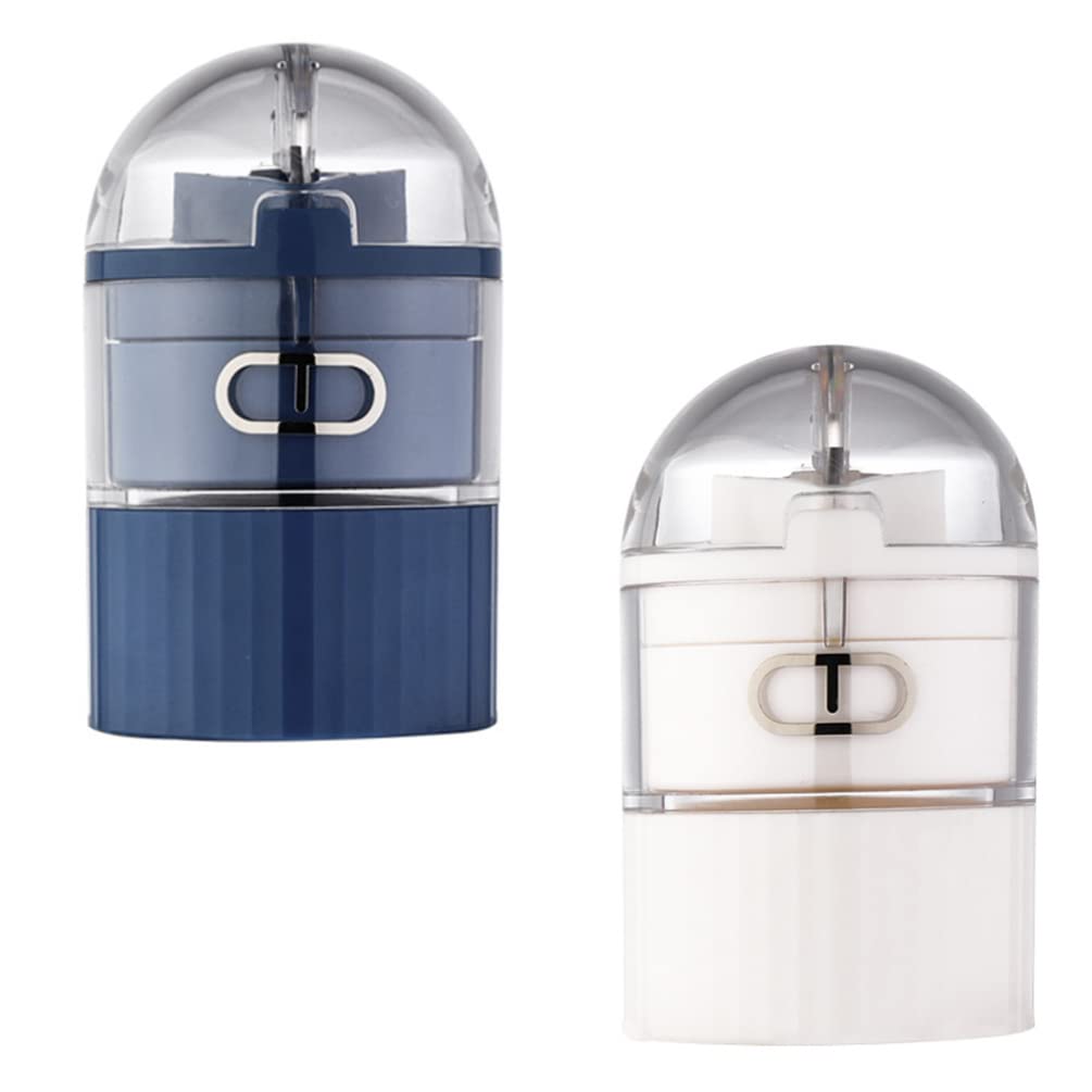 COHEALI 2-Pack Pill Crusher and Cutter - 3-in-1 Medicine Grinder, Splitter & Pulverizer (7.5x4.5cm) - Perfect for Travel, Elderly Care, and Daily Medication Management