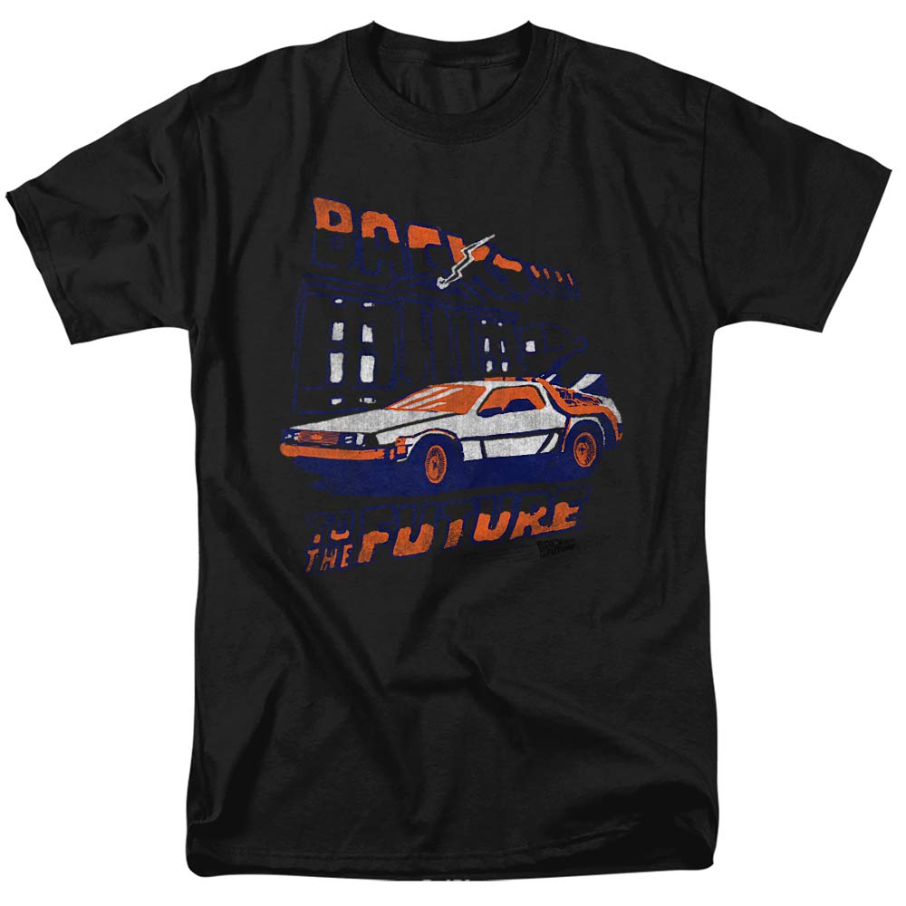 Back to The Future Lightning Strikes Graphic T-Shirt for Men & Women | Retro Movie Tee | Casual Wear & Cosplay