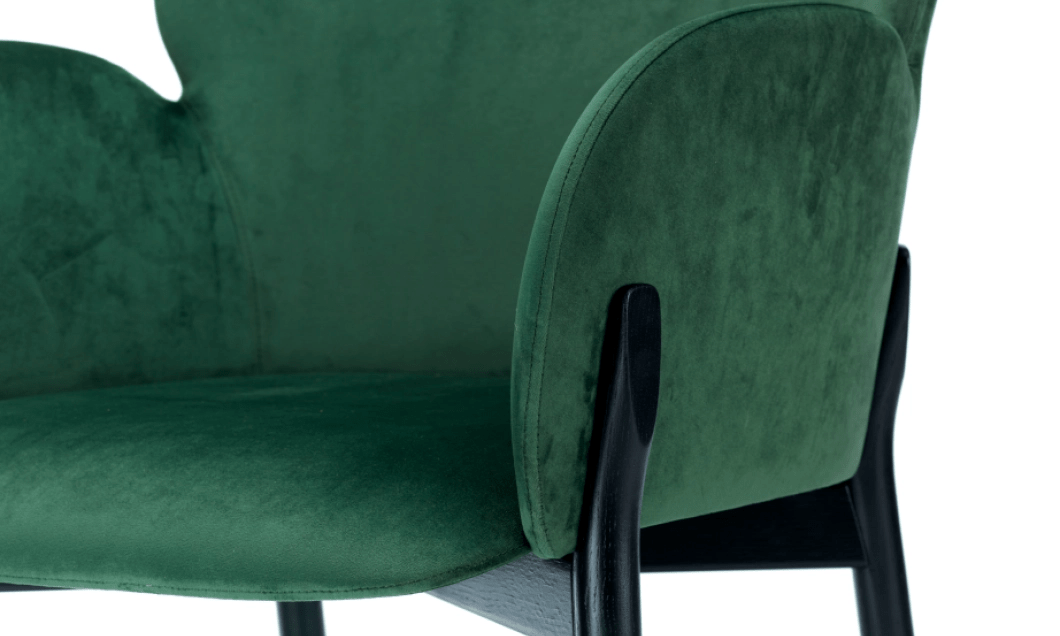 Ton Ginger Armchair - Mid-Century Modern Lounge Chair for Living Room, Office & Reading Nook | Comfortable Upholstered Accent Chair with Wooden Legs