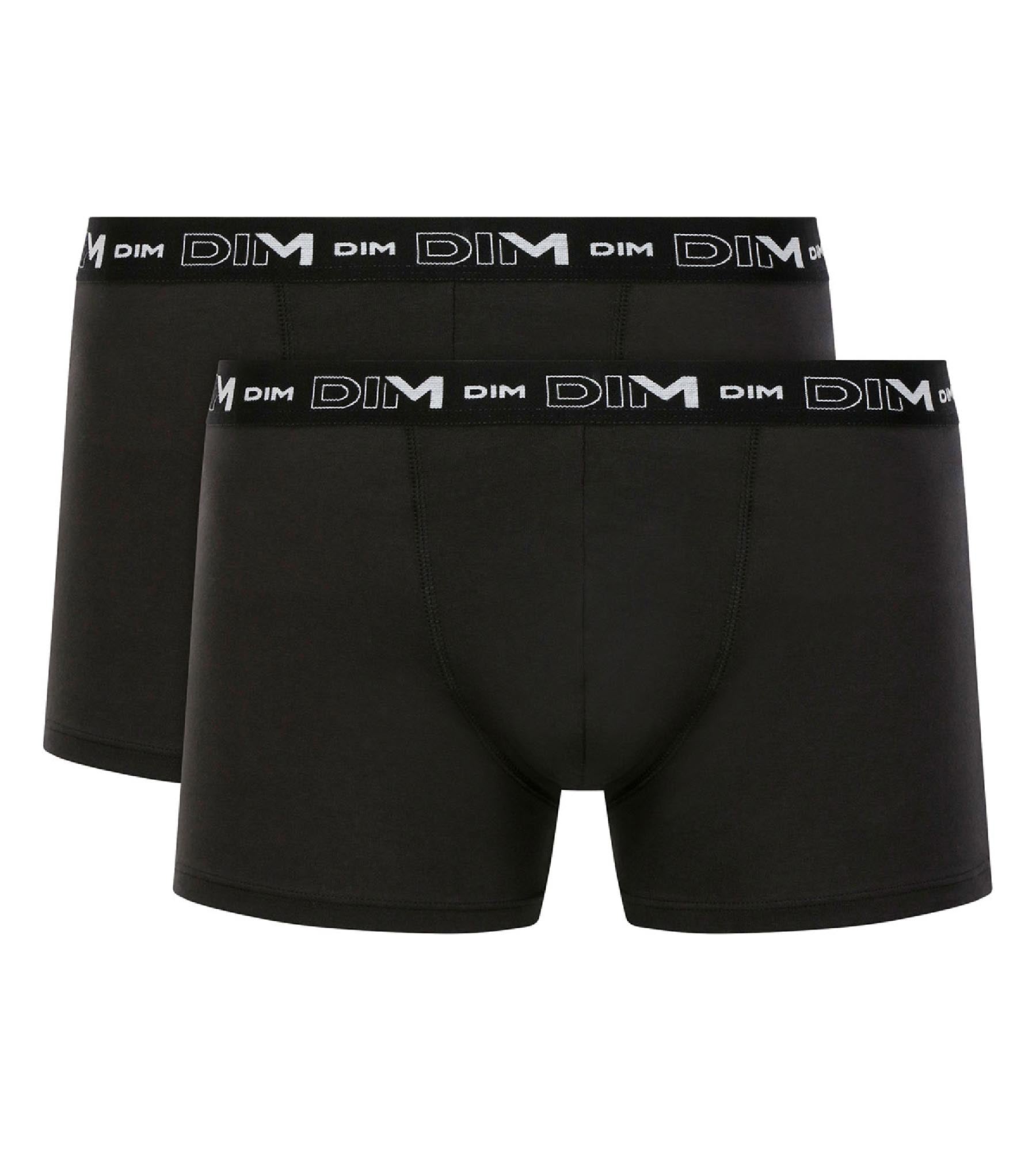 2 Pack Men's Black Stretch Cotton Boxer Briefs - Soft & Breathable Underwear for Everyday Comfort & Active Wear
