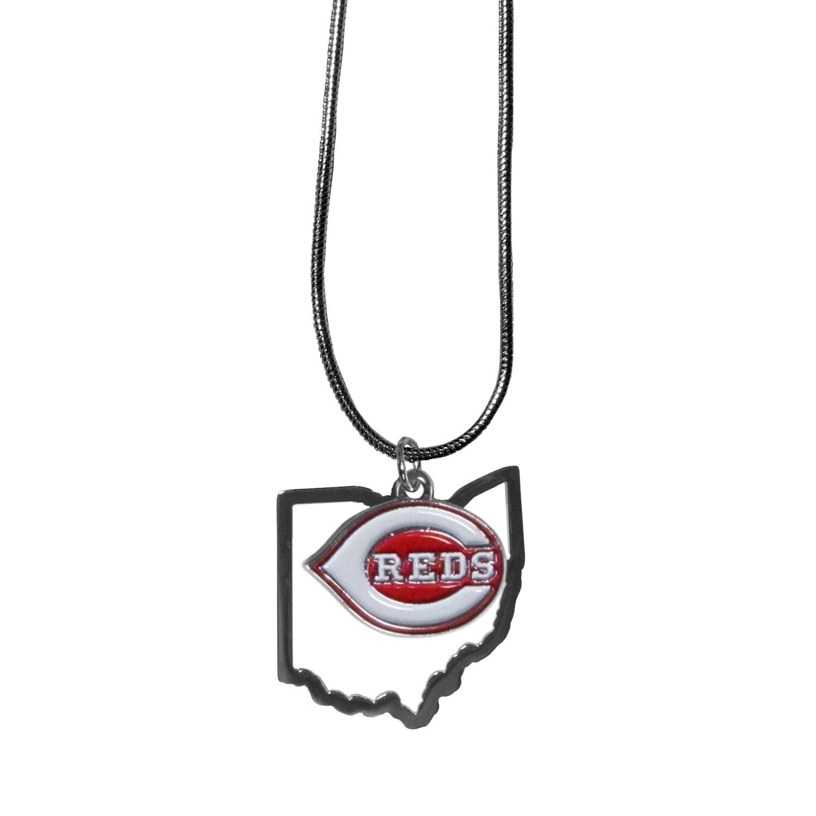 Stylish MLB Women's Necklace Chain with State Shape Charm - Perfect for Baseball Fans, Gifts & Everyday Wear