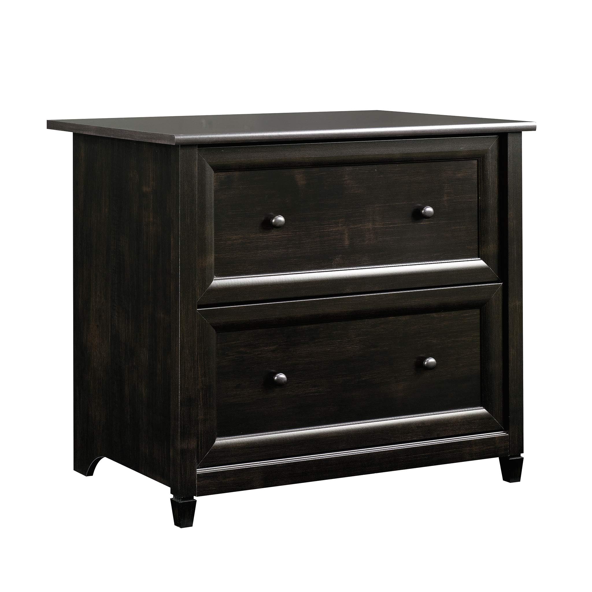 Sauder Edge Water 2-Drawer Lateral File Cabinet - Black Office Filing Cabinet with Lock for Home & Business Organization | Perfect for Documents, Folders & Office Supplies Storage