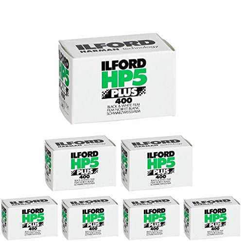 Ilford HP5 Plus 400 Black & White Film - 35mm 36 Exposures (7 Pack) for Street Photography & Low Light Shooting