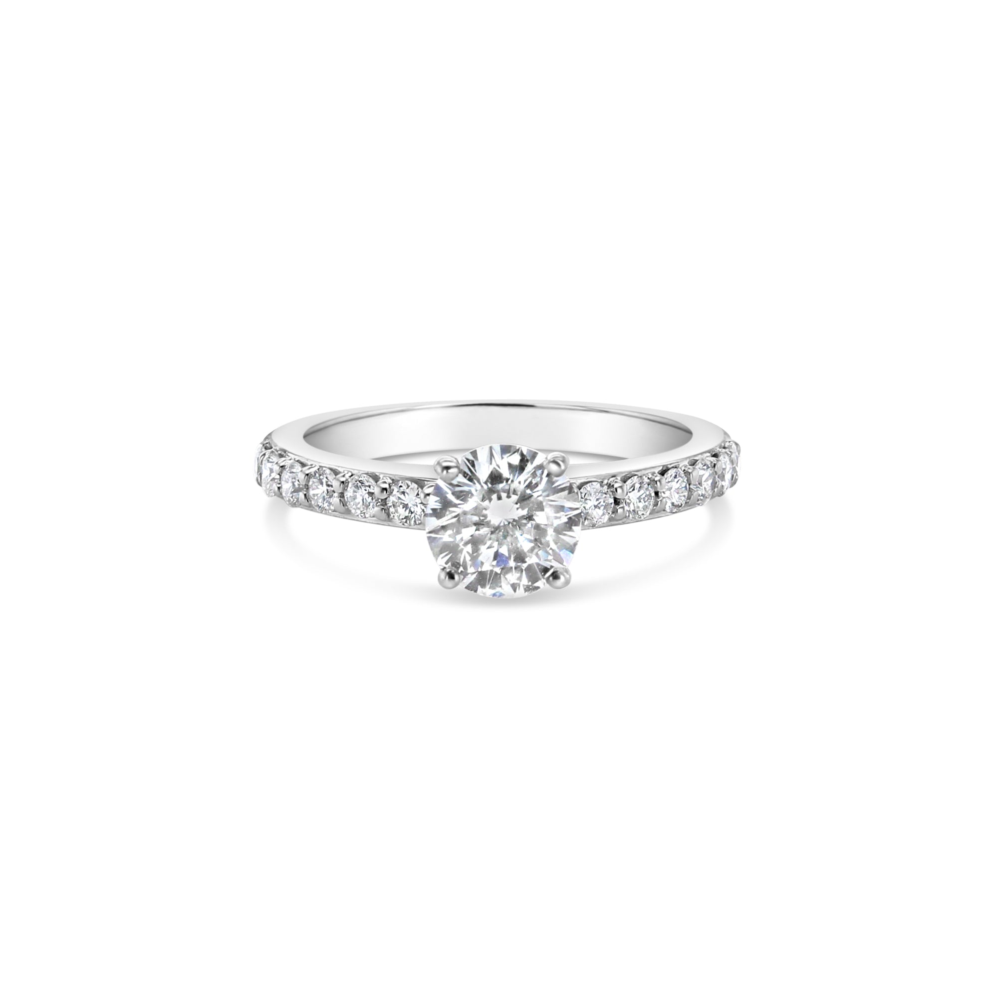 1 Carat Classic Solitaire Diamond Engagement Ring in 14K White Gold - Perfect for Proposals, Anniversaries & Bridal Jewelry