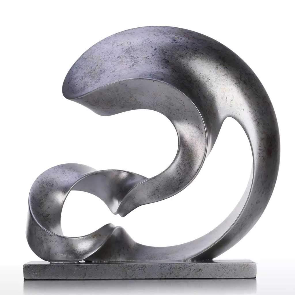 Modern Abstract Resin Sculpture - Miniature Home Decor Art Piece for Living Room, Office & Shelf Display | Handcrafted Resin Craft