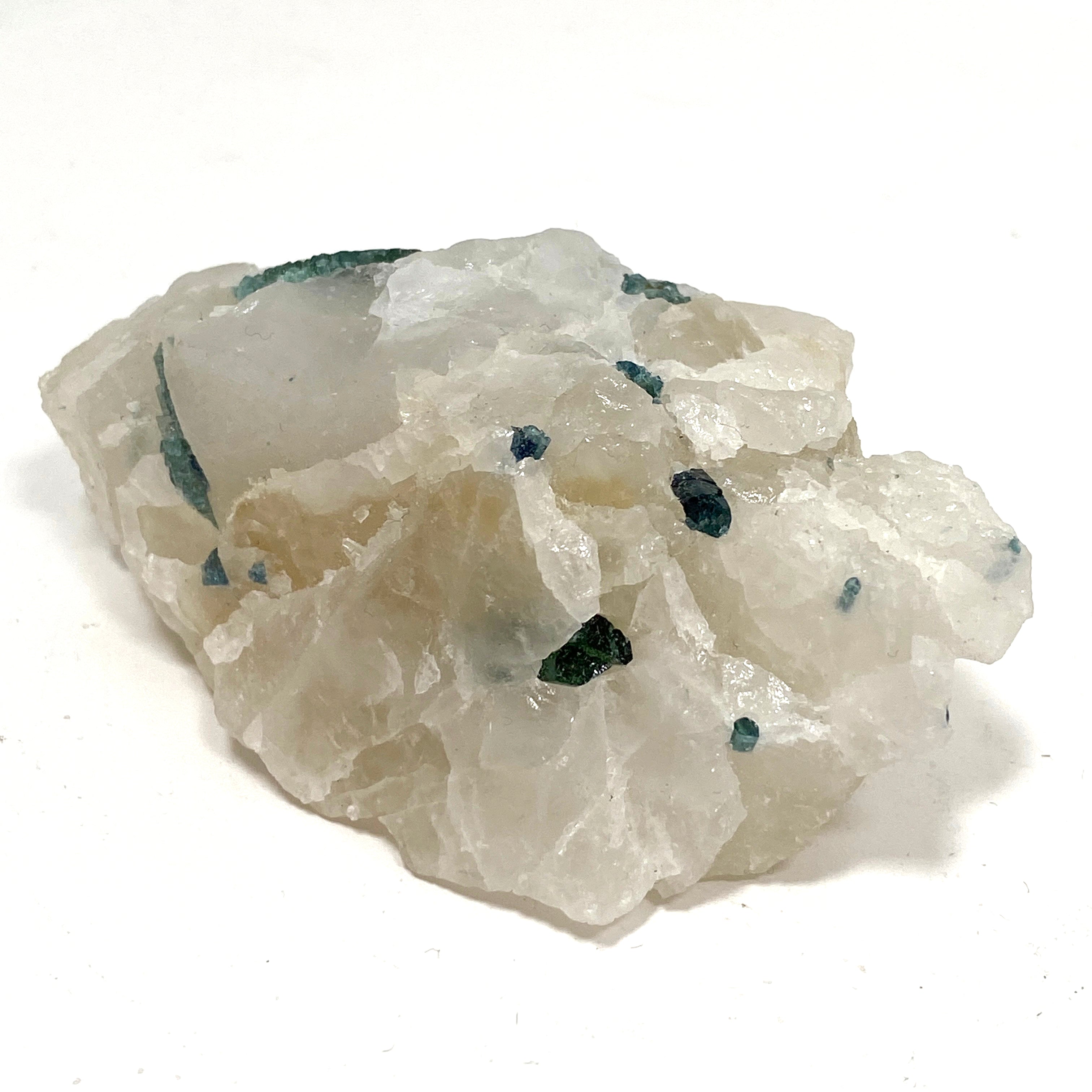 Natural Green Tourmaline on Quartz Crystal - Healing Stone for Meditation, Energy Cleansing & Spiritual Growth - Perfect for Home Decor, Reiki & Jewelry Making