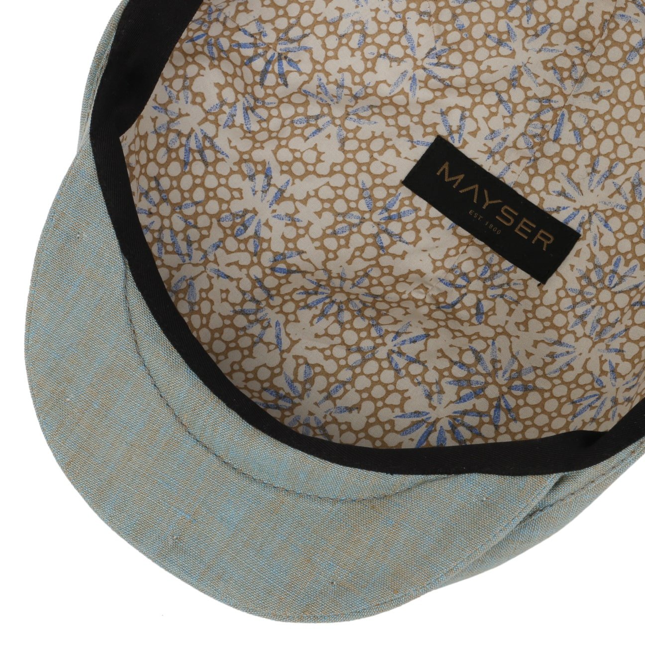Mayser Sidney Linen Flat Cap for Men - Classic Summer Hat for Outdoor Activities, Travel & Casual Wear