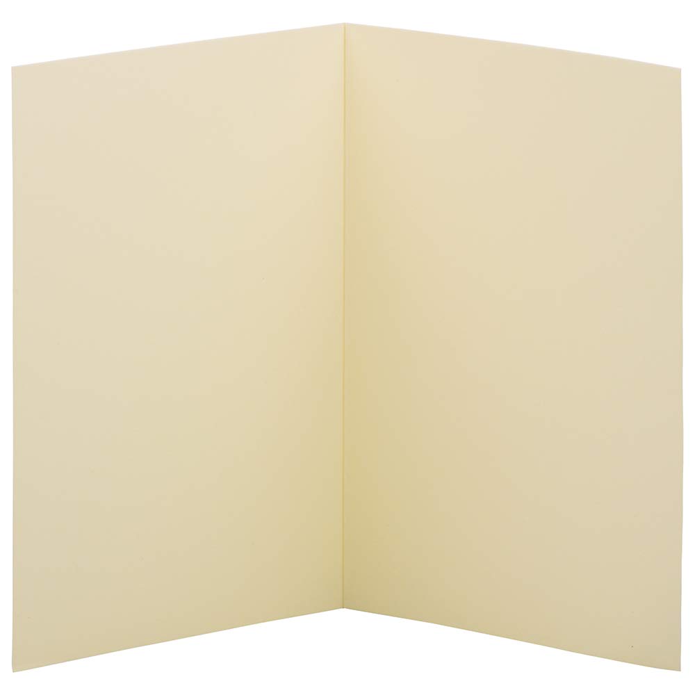 JAM PAPER Blank Foldover Cards - 4 5/8 x 6 1/4 Inches (Fits A6 Envelopes) - Ivory Cardstock - 500 Pack - Perfect for Wedding Invitations, Thank You Cards & DIY Craft Projects