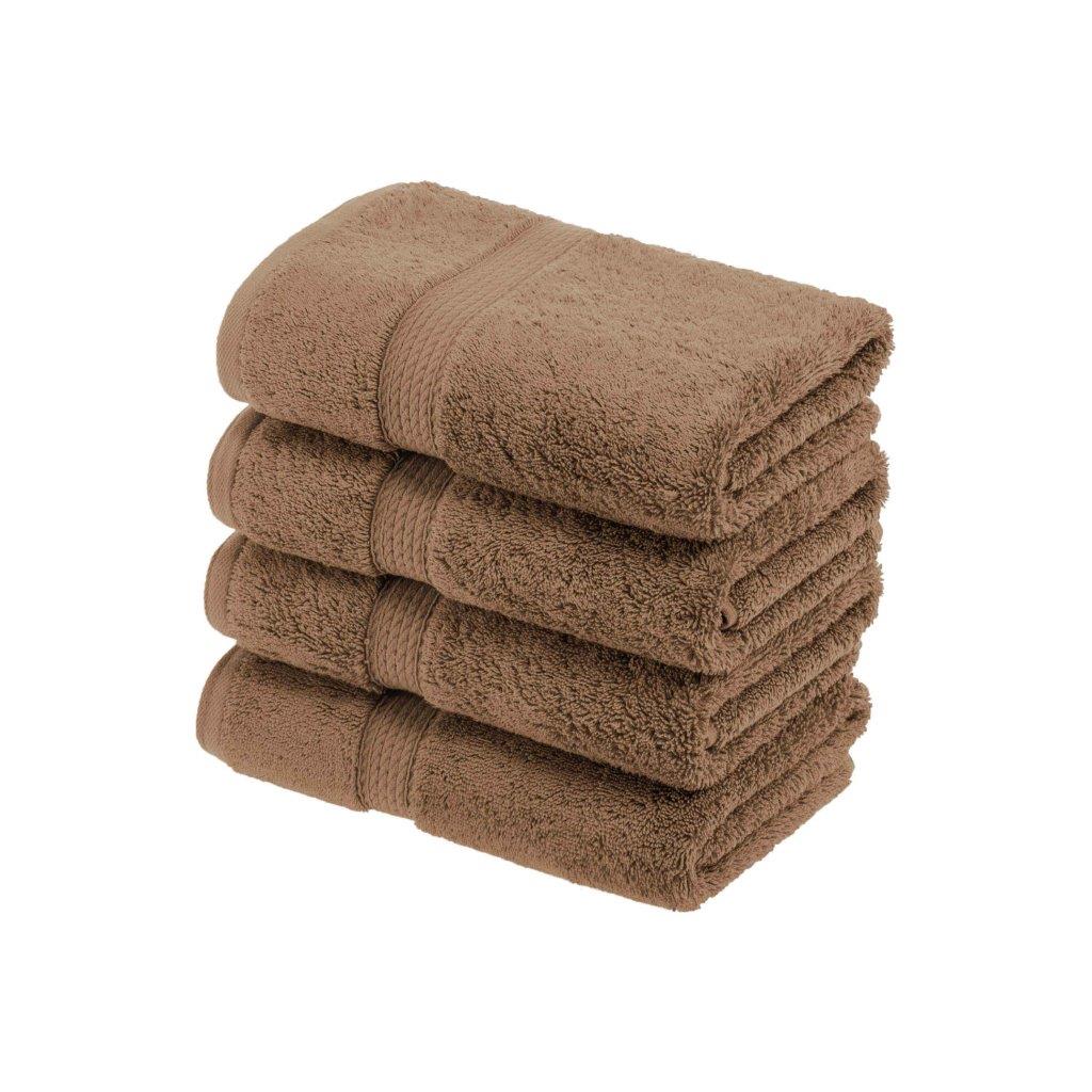 Premium 100% Egyptian Cotton Plush Heavyweight Bath Towel Set of 4 - Ultra Soft & Absorbent Luxury Hand Towels for Spa, Bathroom & Guest Use