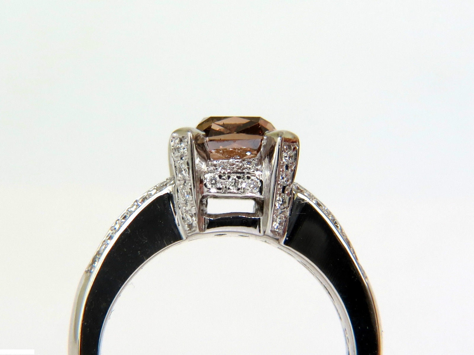 2.76CT GIA Certified Natural Fancy Orange Brown Diamond Ring - 14KT Gold G/VS Clarity - Elegant Jewelry for Weddings, Anniversaries & Special Occasions