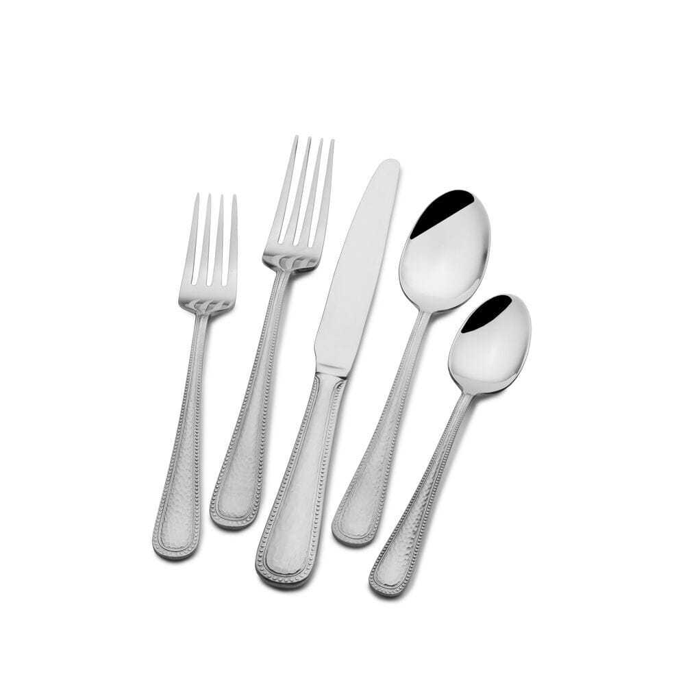Halston 20-Piece Stainless Steel Flatware Set - Service for 4 - Elegant Silverware for Everyday Dining & Entertaining