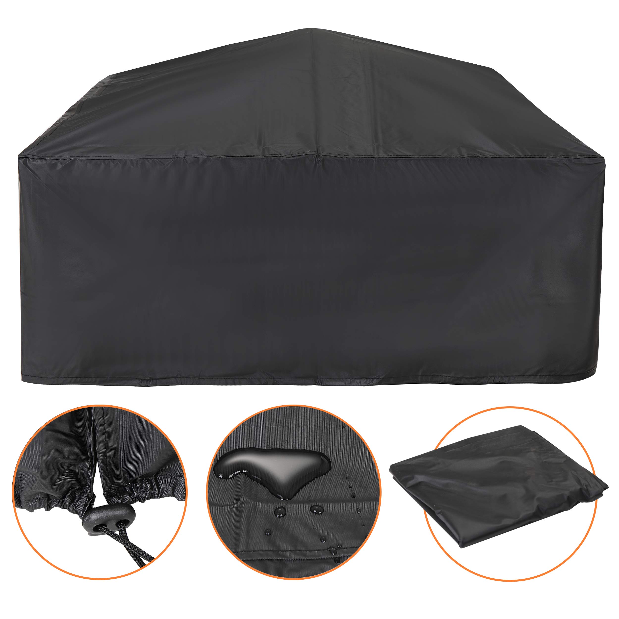 32 Inch Bronze Outdoor Fire Pit with Spark Screen & Waterproof Cover - Wood Burning Bonfire Bowl for Patio, BBQ, Camping, Picnic & Garden Use - Perfect for Backyard Gatherings and Cozy Evenings