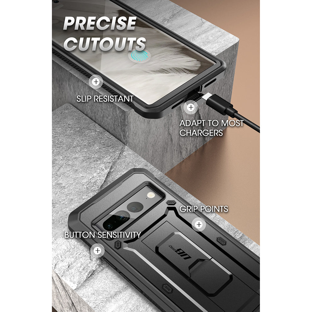Google Pixel 8 Unicorn Beetle PRO Rugged Case - Heavy Duty Protection, Shockproof & Slim Fit (Black) - Perfect for Outdoor, Work & Travel