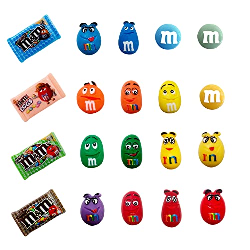 Chocolate Candy Shoe Charms for Crocs - Mini Shoe Charms with Holes for Bracelets & Wristbands - Sweet Chocolate Bean Pins for Kids Party Favors & Accessories (Portrait Beans) - Perfect for DIY Crafts, Birthday Gifts & Fashion Jewelry