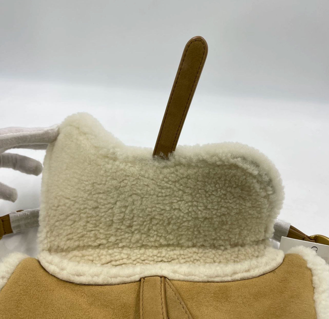 Authentic Dior Caramel Shearling Saddle Bag - Luxury Designer Handbag for Women | Perfect for Date Night, Parties & Special Occasions
