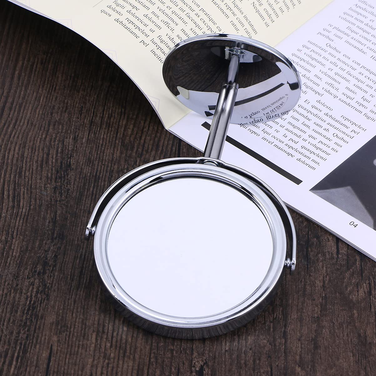 iplusmile 360° Rotating Double-Sided Magnifying Vanity Mirror - Round Hanging & Tabletop Makeup Mirror with Stand | Portable for Travel, Home, Bathroom & Dressing Room