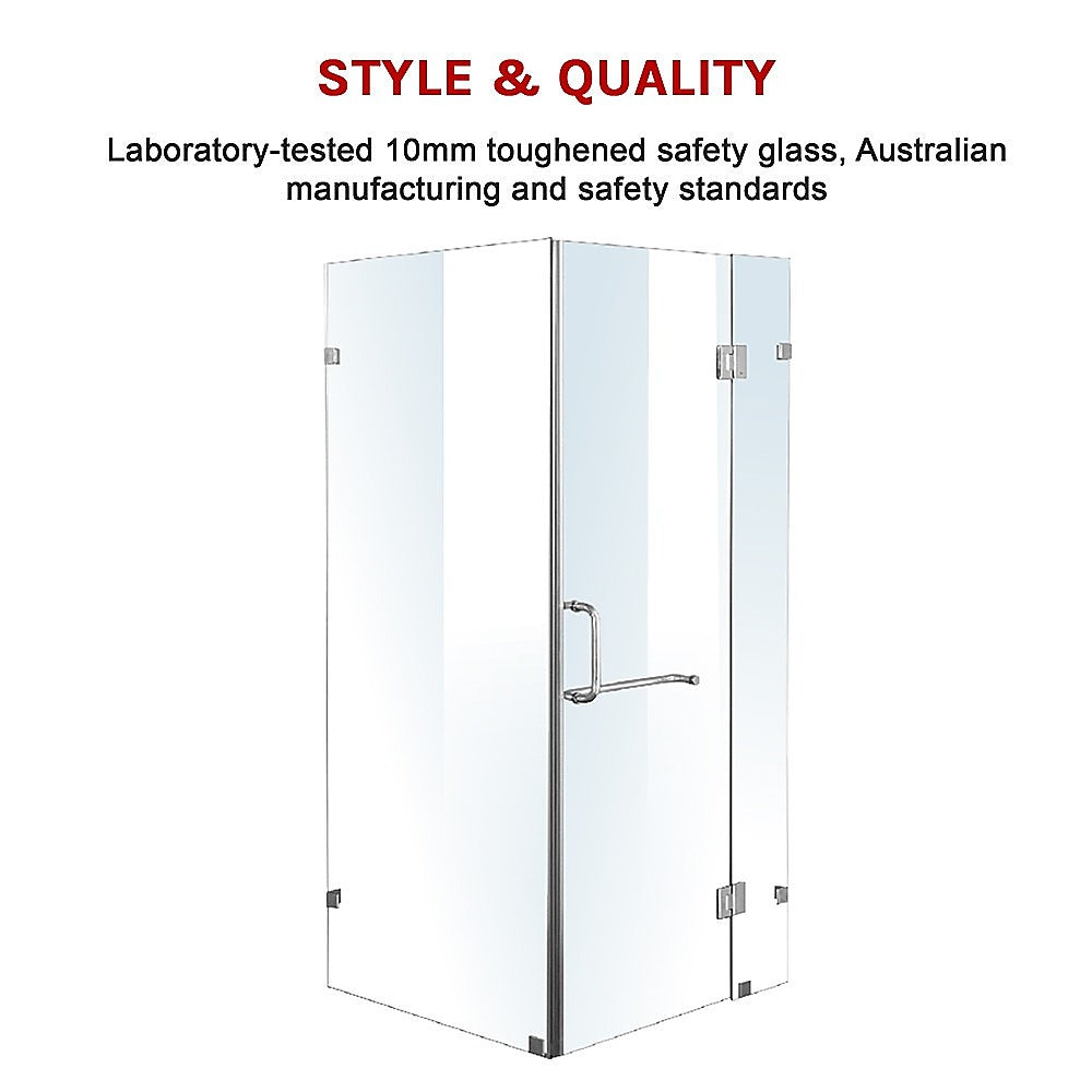 Frameless 10mm Glass Shower Screen 43.3