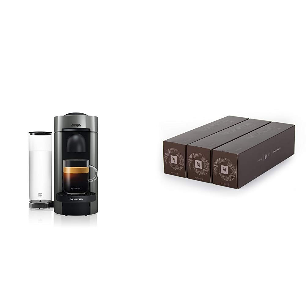 De'Longhi Nespresso Office Coffee Machine Starter Kit with 250 Capsules - Compact Grey Espresso Maker for Home & Office Use