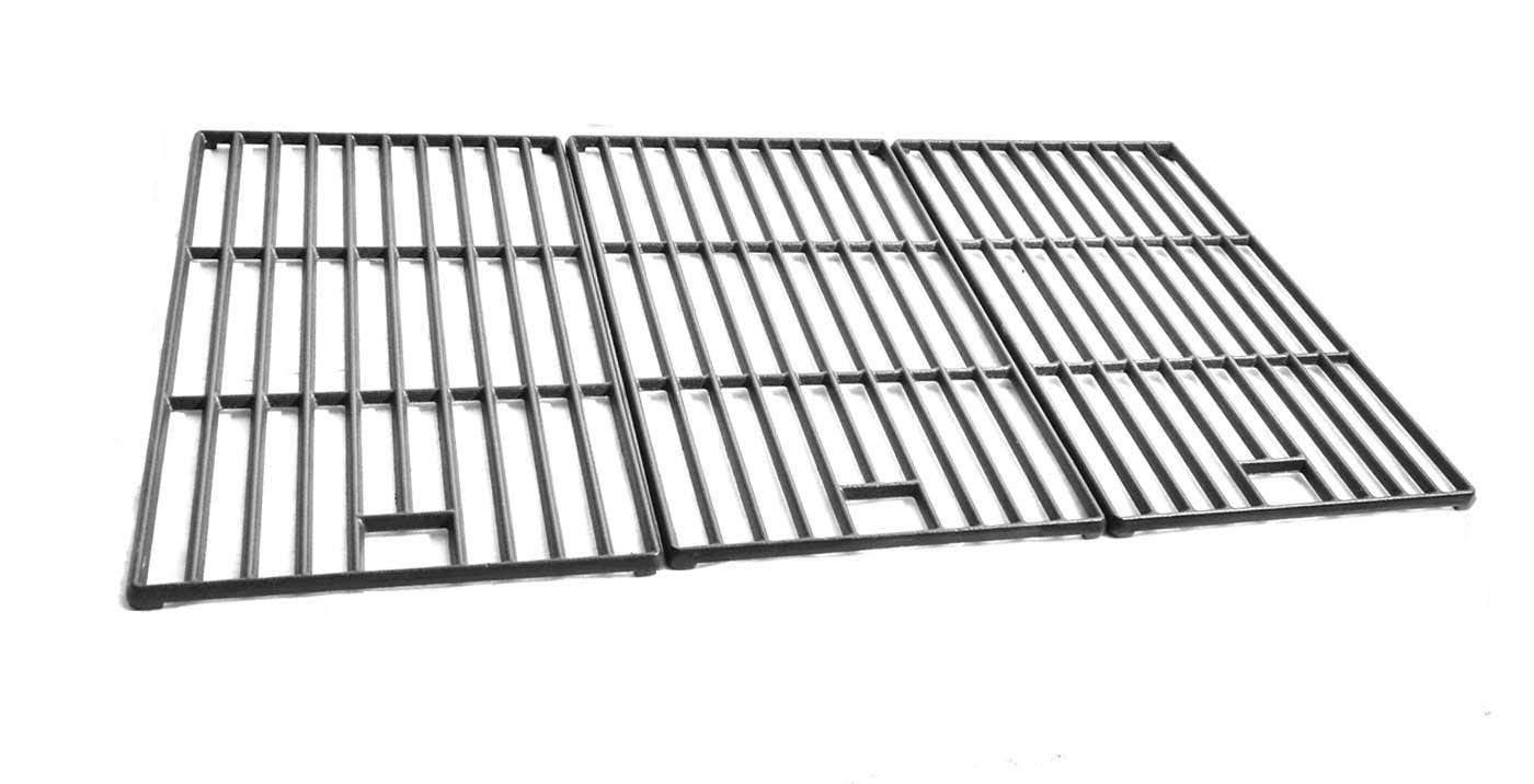 Cast Iron Cooking Grates Replacement for Backyard Classic BY13-101-001-12, Compatible with 146.16132110, 146.16133110, 146.1613211 & 640-05057373-6 Gas Grill Models - Heavy Duty BBQ Grill Grates Set of 3 for Outdoor Cooking, Grilling Steaks, Burgers & Vegetables
