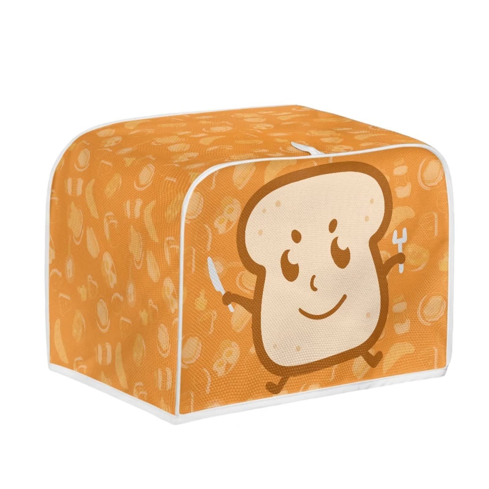Chaqlin 2-Slice Long Slot Toaster Cover - Cute Yellow Dust & Fingerprint Protection for Bread Appliances | Perfect for Kitchen Countertop & Small Appliances