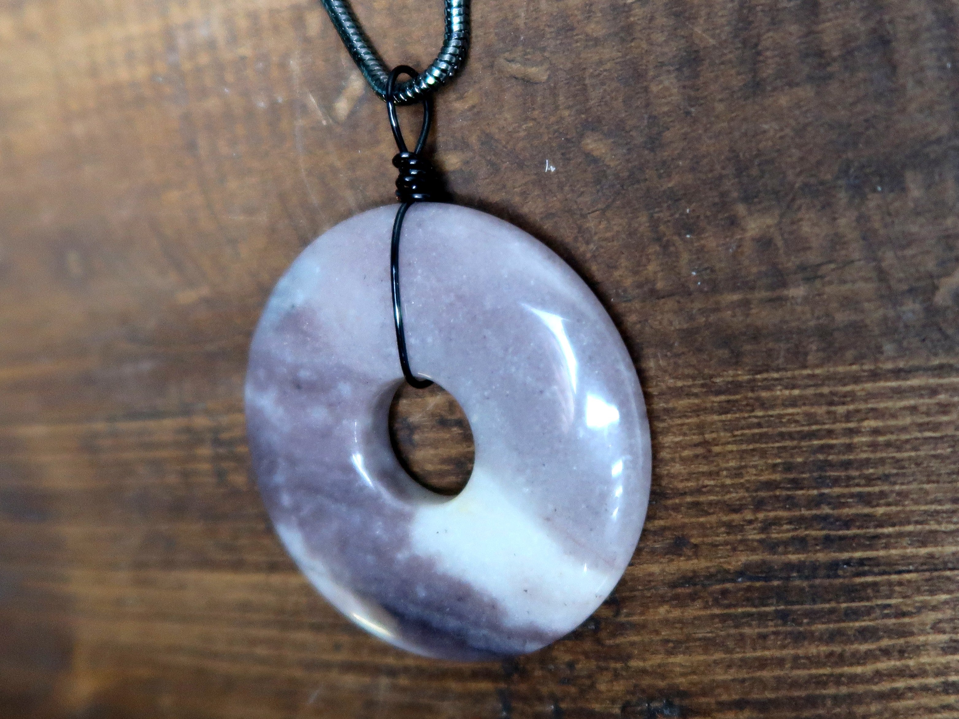 Purple Aventurine Donut Pendant Necklace for Wealth & Abundance | Healing Crystal Jewelry for Meditation, Energy Work & Spiritual Protection