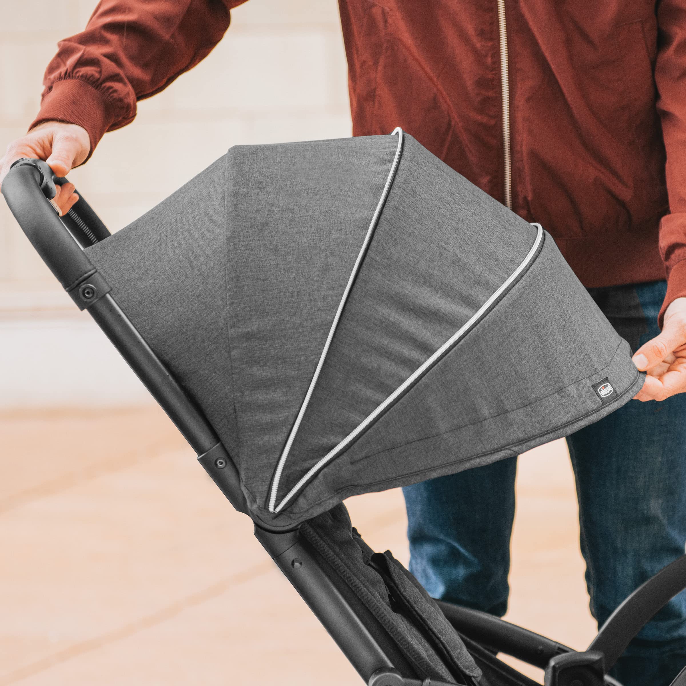 Chicco Presto Self-Folding Compact Baby Stroller with Canopy - Lightweight Aluminum Frame Umbrella Stroller for Infants & Toddlers up to 50 lbs | Graphite Grey | Perfect for Travel, Shopping & Daily Walks