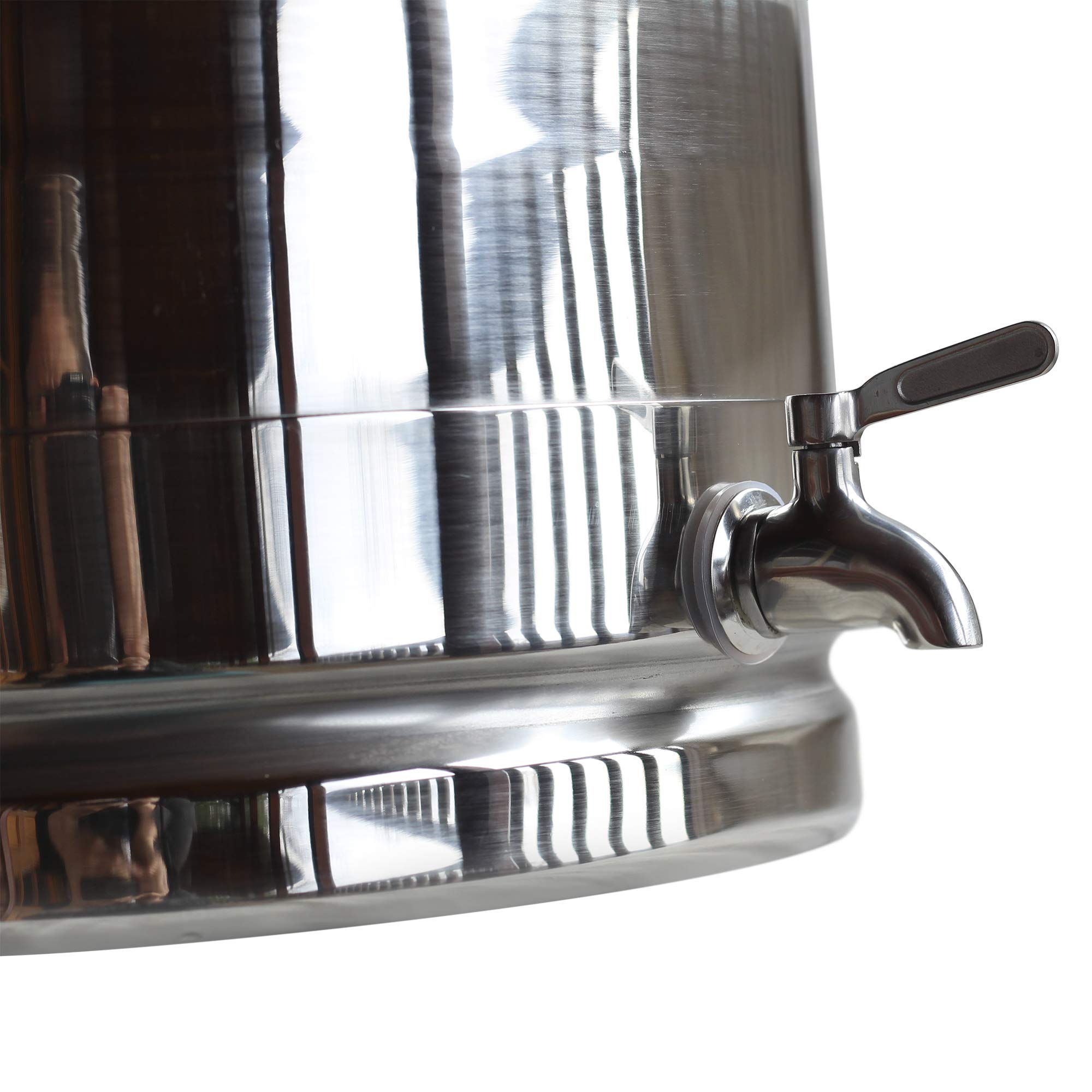Premium 304 Stainless Steel Milk & Maple Syrup Transport Can with Airtight Lid - 30 Liter (7.9 Gal) Food-Grade Container w/ Optional Spigot Dispenser - Ideal for Dairy Farms, Commercial Kitchens & Bulk Liquid Storage
