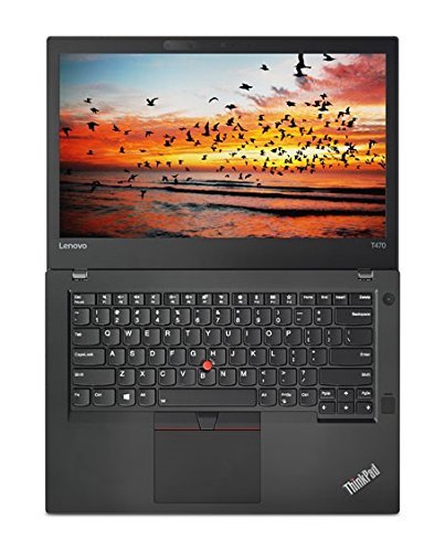 Lenovo ThinkPad T470 14-Inch Business Laptop - Intel Core i5-6200U, 8GB RAM, 256GB SSD, Windows 10 Pro (Renewed) - Perfect for Remote Work, Office & Business Travel