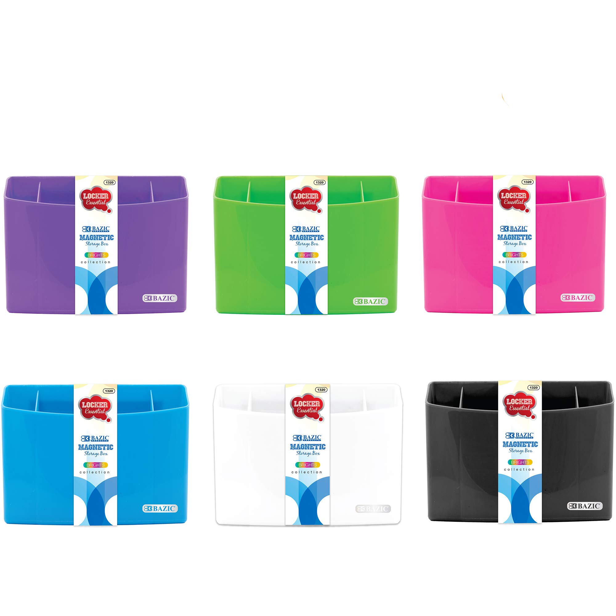 BAZIC 6-Pack Magnetic Storage Boxes 5.3
