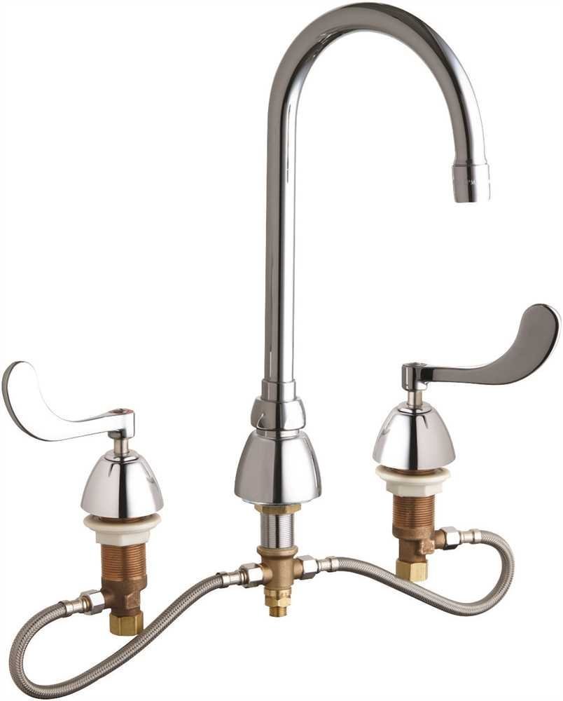 Chicago Faucet Company Concealed Hot and Cold Water Sink Faucet - Sleek Single Handle Bathroom Sink Faucet for Modern Homes & Commercial Spaces | Perfect for Vanities, Powder Rooms & Guest Bathrooms