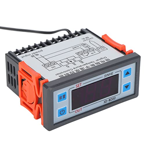 Digital Temperature Controller 10A, 1℃ Accuracy Thermostat for Fermenter, Fridge, Greenhouse - Precise Heating Control for Home Brewing, Refrigeration & Indoor Gardening