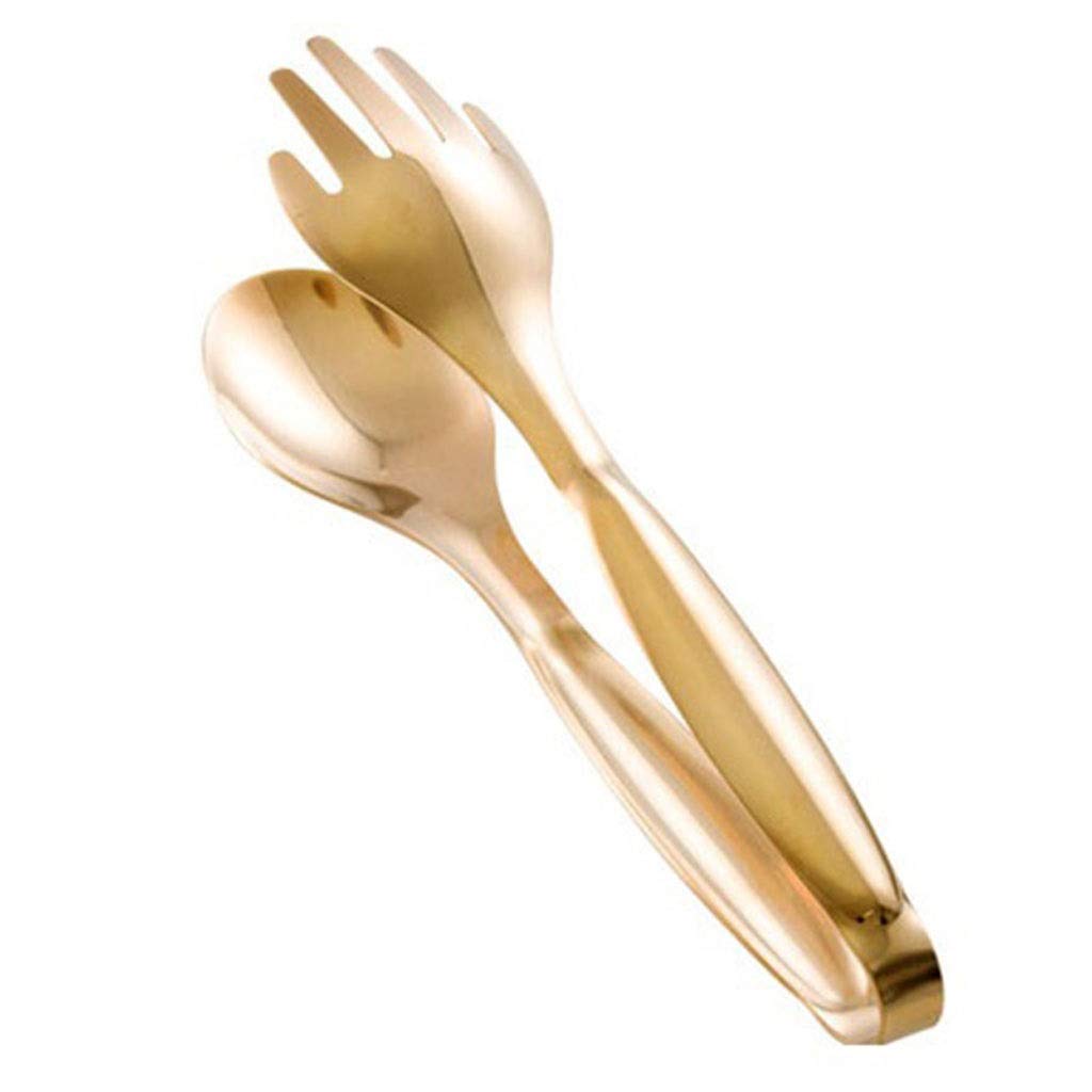 Premium Stainless Steel Kitchen Tongs Set - Gold Food Tongs for Cooking, BBQ, Buffet & Serving - Ideal for Grilling Steak, Serving Bread, Salad & Pasta