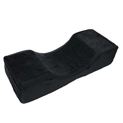 Ergonomic U-Shaped Nail Art Mat with Elastic Stabilizer - Comfortable Flocking Hand Rest for Home & Salon Nail Care (Black) | Perfect for DIY Manicures, Professional Nail Art, and Beauty Treatments