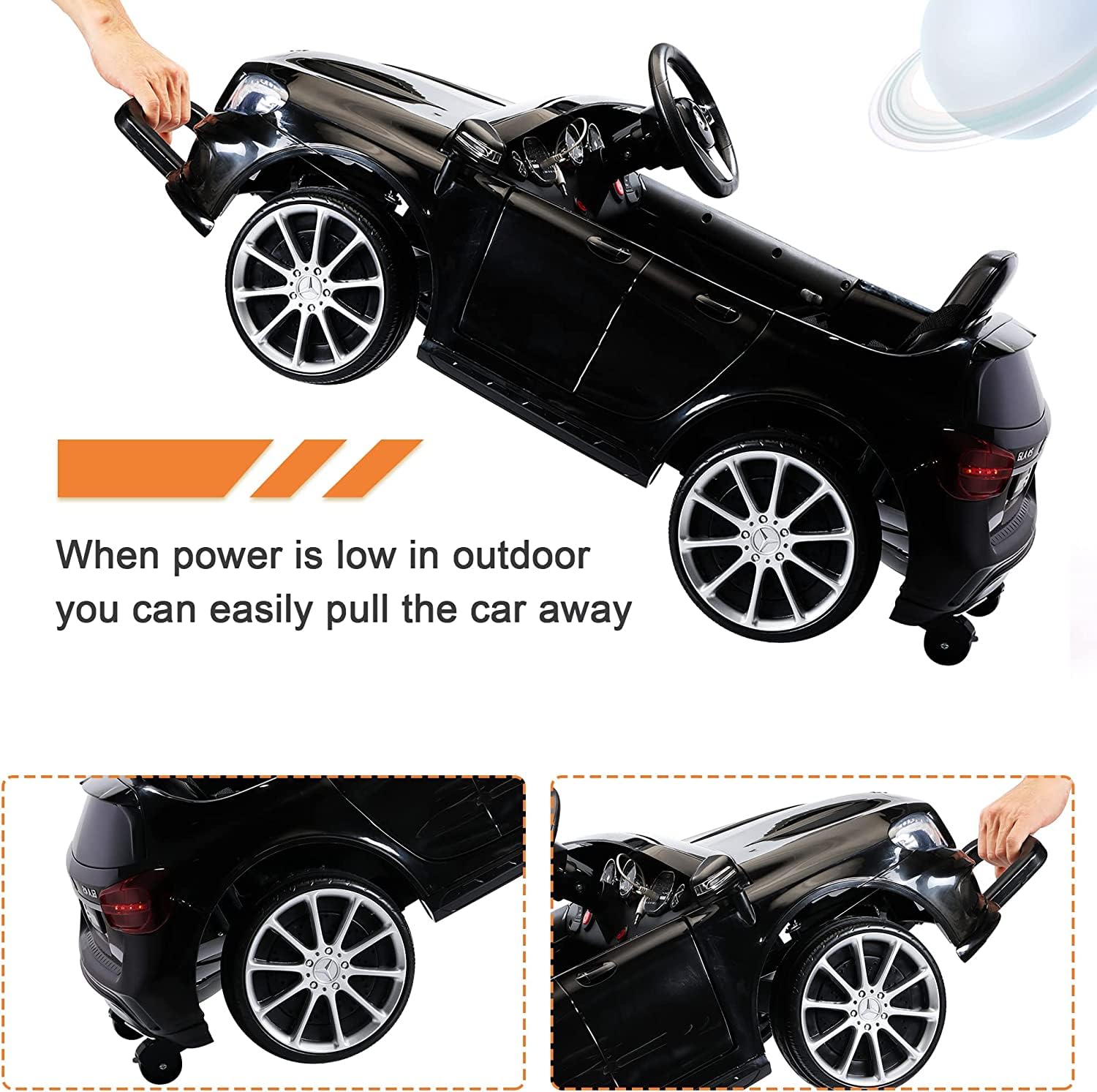 TOBBI Licensed Mercedes Benz Electric Ride On Car for Kids 3+ Years Old - Remote Control Toy Vehicle with Soft Start, 3 Speeds, LED Lights & Music - Perfect for Birthday Gifts, Outdoor Play and Pretend Driving Fun