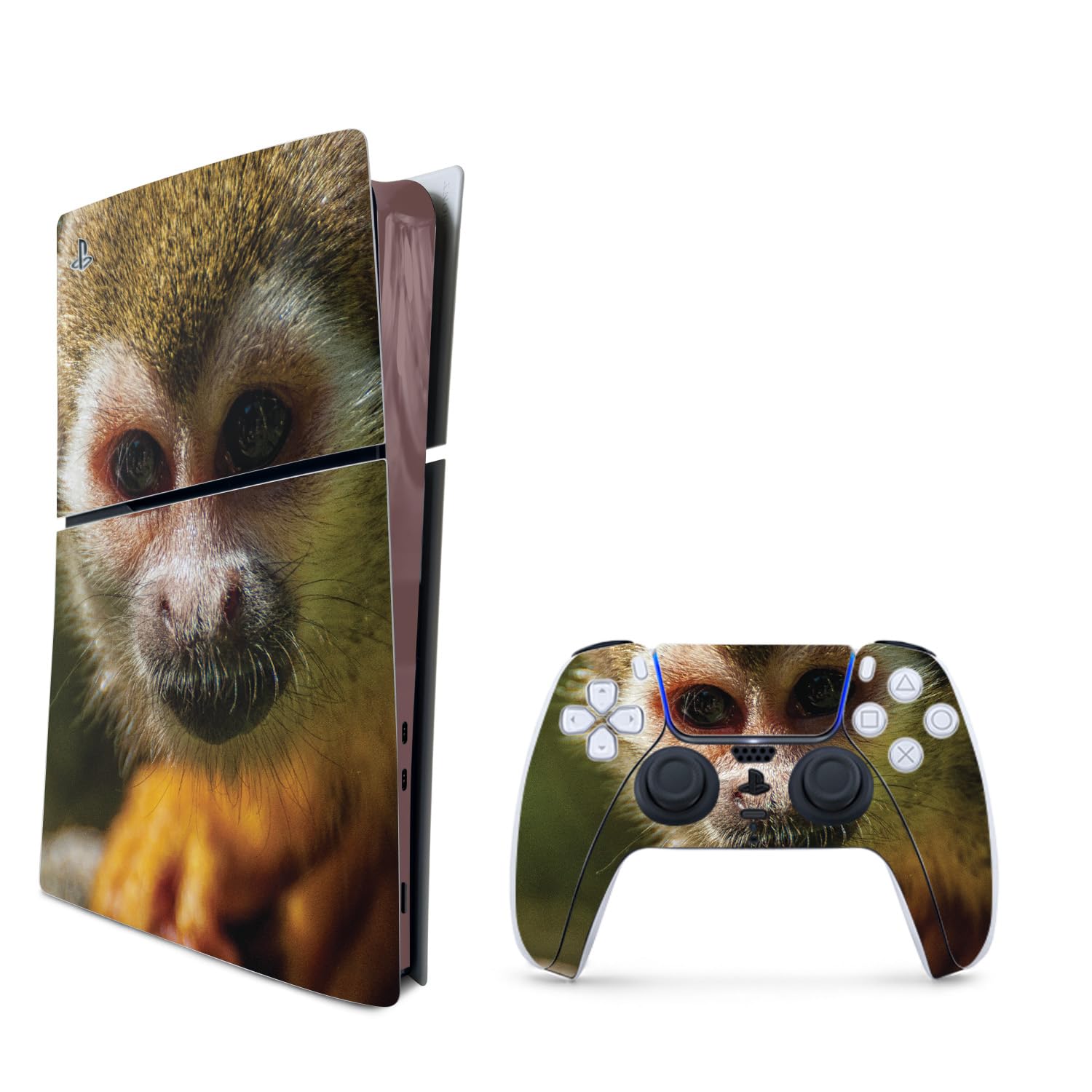 MightySkins Vinyl Decal Wrap Cover Compatible with PlayStation 5 Slim Digital Edition - Squirrel Monkey Design | Protective & Durable Skin | Easy to Apply | Made in USA | Perfect for Gaming Setups & Home Decor