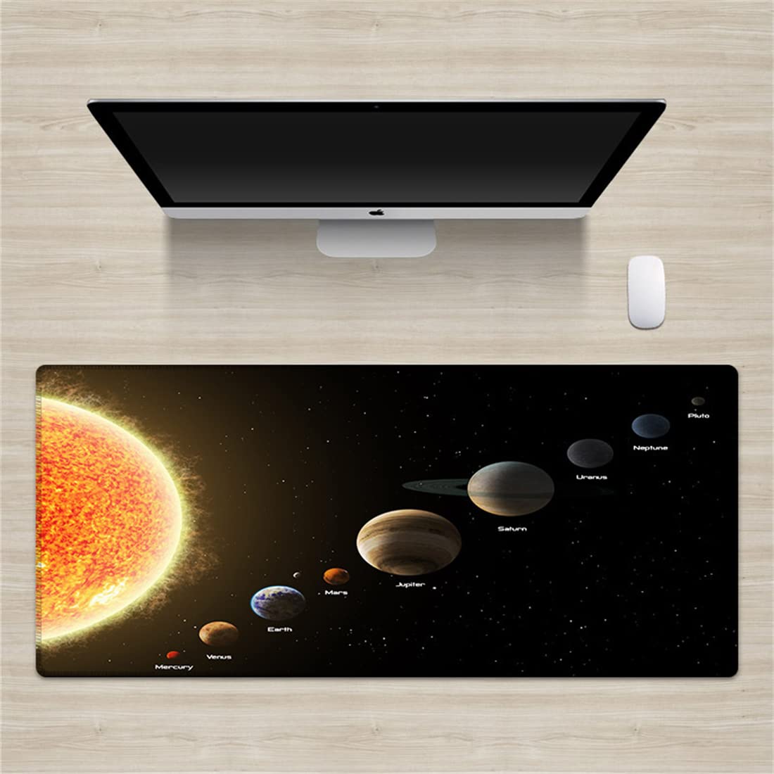 KLAYOVE XXL Gaming Mouse Pad 800x400mm - Large Stitched Edge Mouse Mat for PC, Laptop & Desk - Foldable, Washable & Non-Slip Surface - Perfect for Gaming, Office Work & Home Use