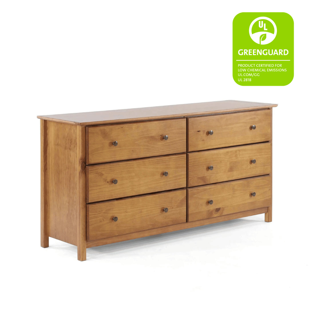 6 Drawer Shaker Dresser - Solid Wood Bedroom Furniture for Storage & Organization - Perfect for Bedrooms, Guest Rooms, and Dorm Rooms