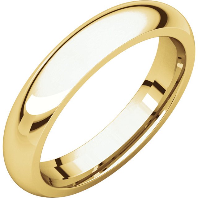 14Kt Gold 4mm Comfort Fit Wedding Band for Women - Elegant & Durable Ring for Engagement, Anniversary, and Everyday Wear