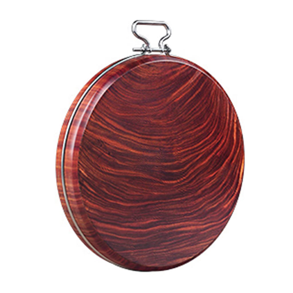 Premium Black Ironwood Cutting Board - Solid Wood Kitchen Chopping Board for Meat, Vegetables & Fruits | Round Non-Slip Design | Perfect for Home Cooking, BBQ & Food Prep