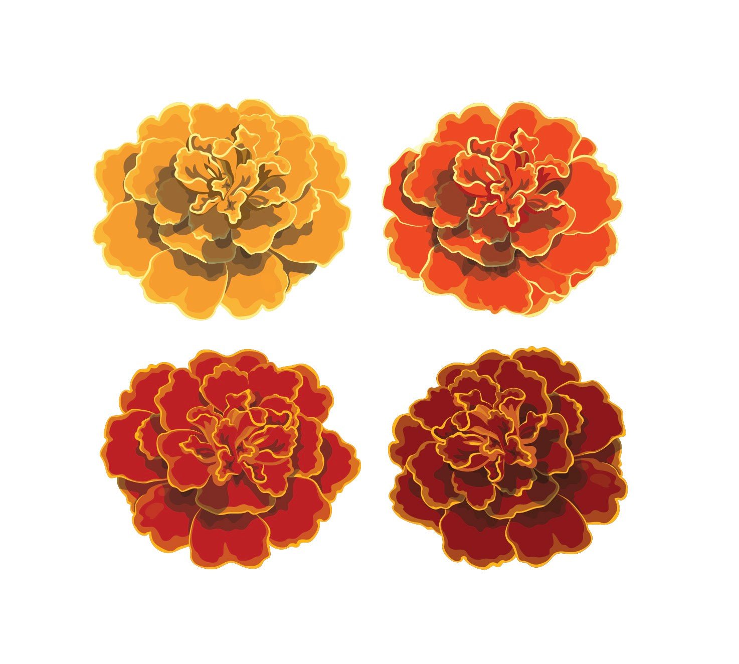 Vibrant Day of the Dead Marigold Flowers - Authentic Mexican Cempasúchil for Altars & Celebrations - Perfect for Dia de los Muertos Decorations, Home Altars & Festive Events