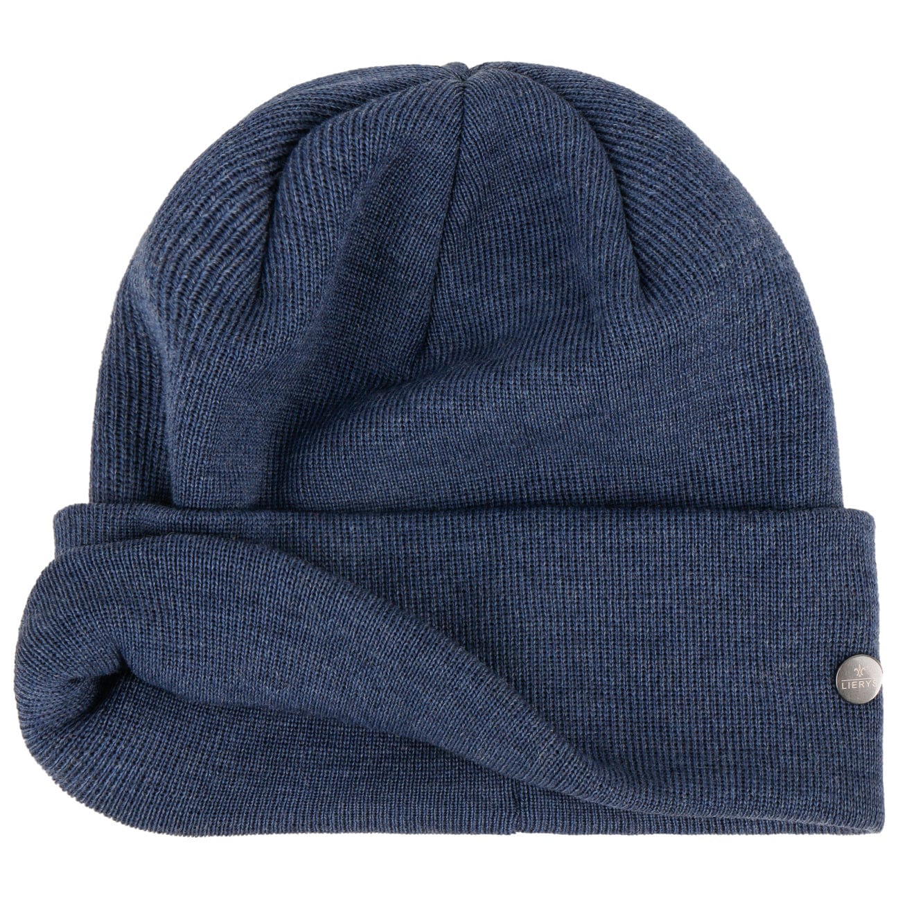 Lierys GOTS Certified Merino Wool Knit Hat with Foldable Cuff - Warm Winter Beanie for Outdoor Activities, Skiing & Hiking