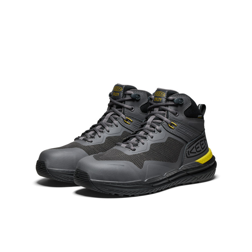 Men's Waterproof Steel Toe Work Boots - Carbon Toe Safety Shoes for Construction & Outdoor Work | Slip Resistant, Electrical Hazard Protection - Ideal for Industrial Jobs, Warehouse & Heavy Duty Use