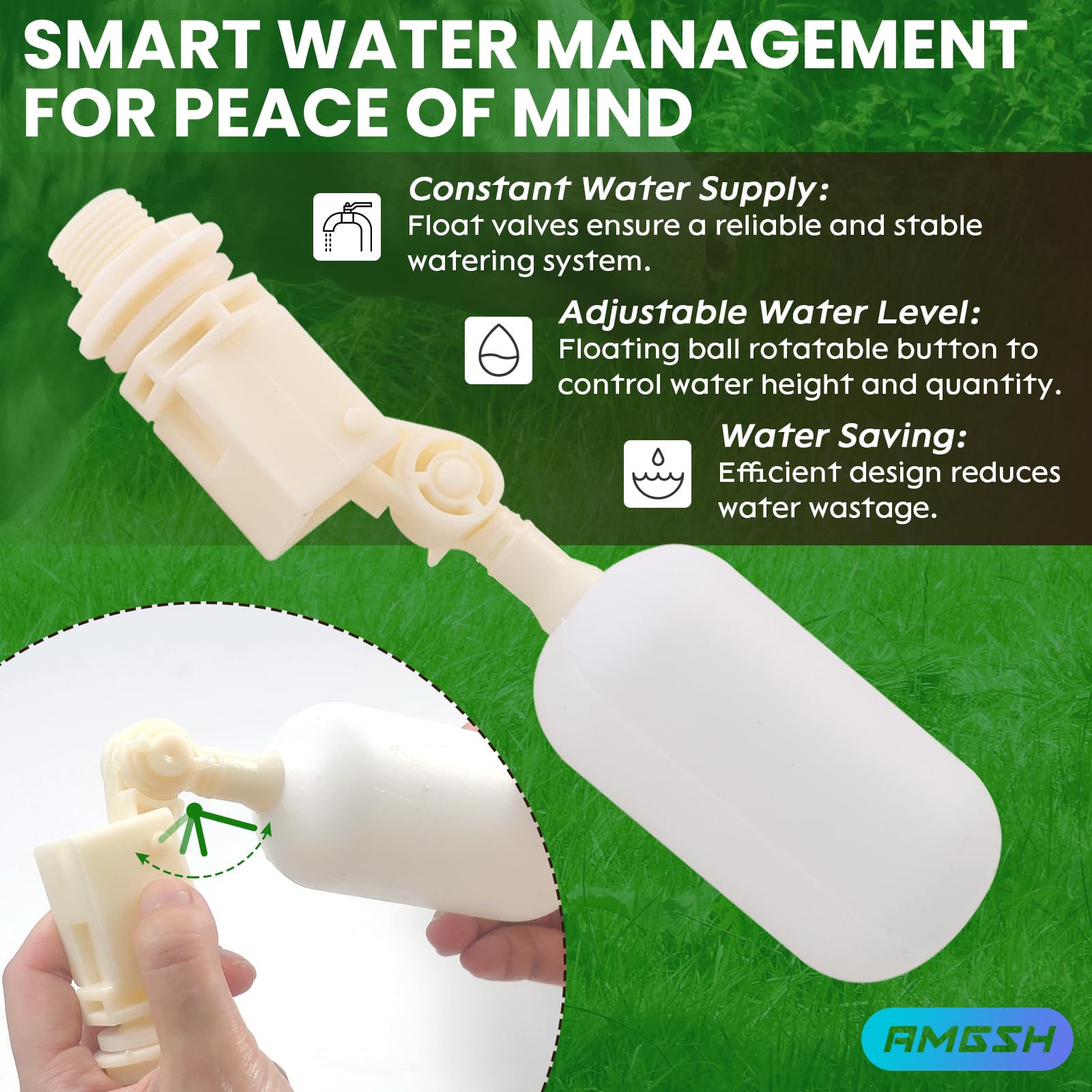 Automatic Livestock Water Bowl Dispenser - 304 Stainless Steel Float Valve Drinker for Cows, Chickens, Sheep & Dogs - No Drain Hole with Hose - Perfect for Barns, Farms & Outdoor Animal Hydration