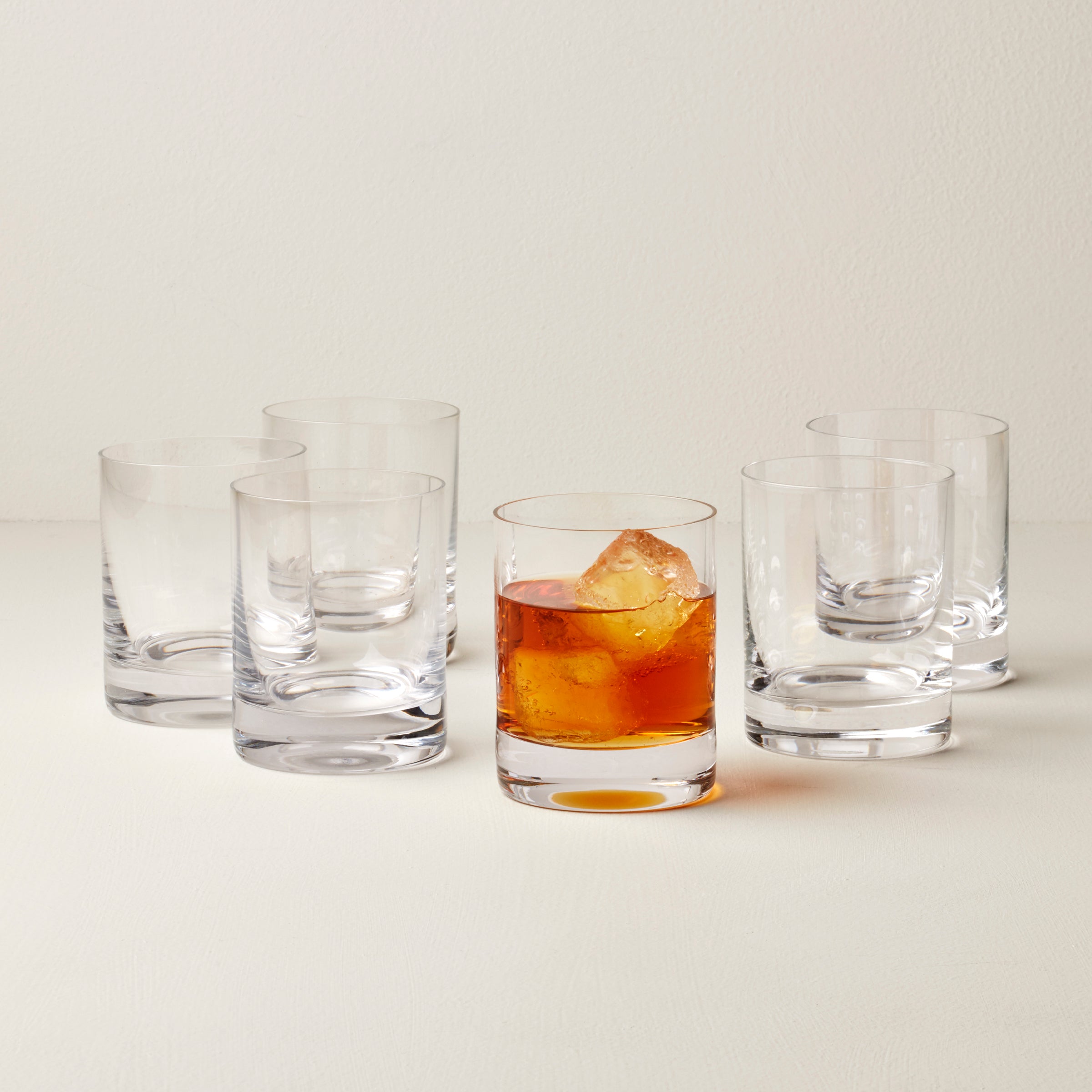 Premium Tuscany Classic Cylinder DOF Glasses Set of 6 - Elegant Wine Glasses for Red Wine, White Wine & Cocktails - Perfect for Dinner Parties, Weddings & Home Entertaining