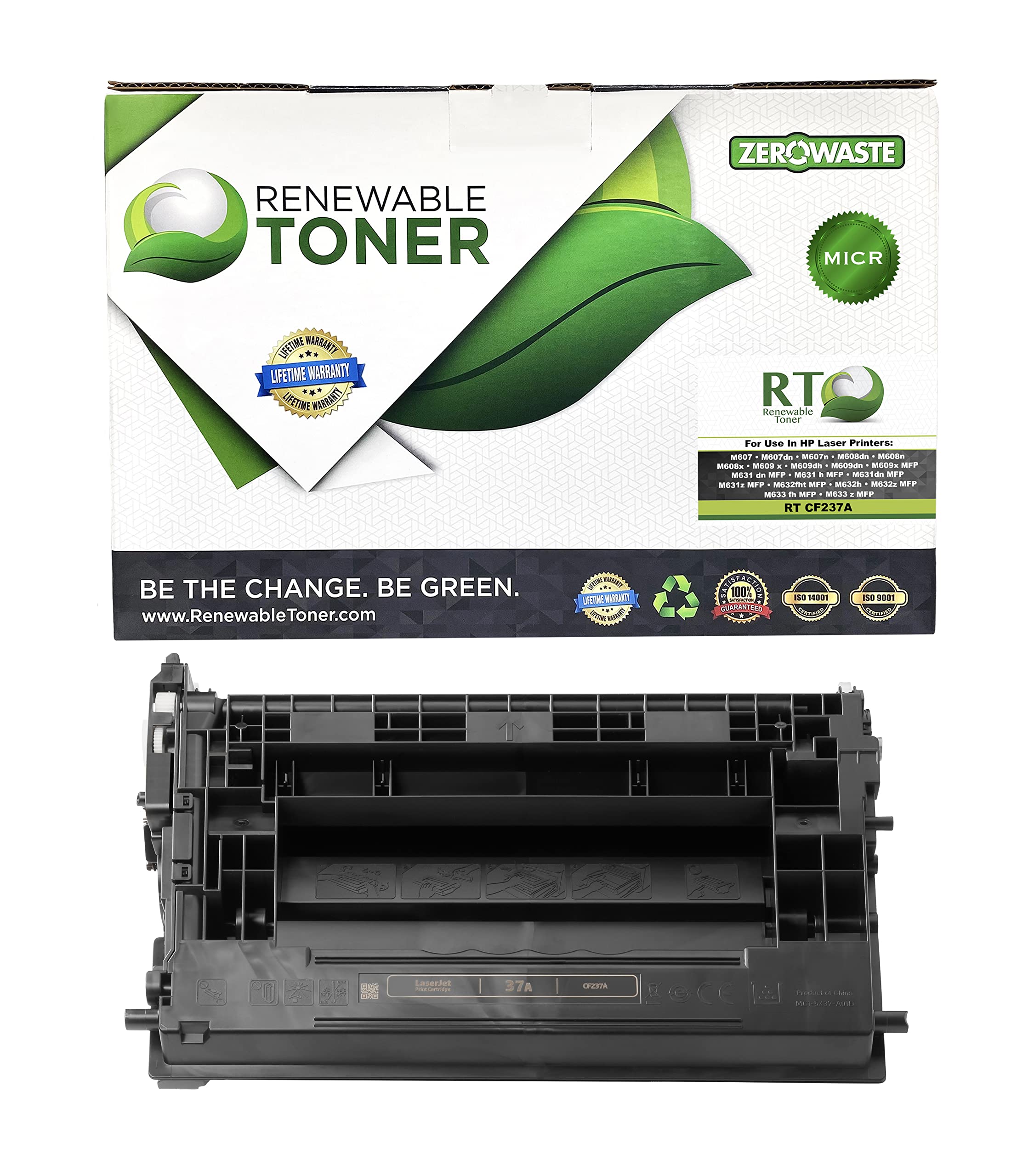 High-Yield 37A MICR Toner Cartridge - Replacement for HP 37A/37X | Compatible with LaserJet Enterprise M607 M608 M609 M631 M632 M633 Series & Check Printers | CF237X CF237A | Ideal for Banking, Business & Office Document Printing